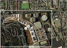 The Ordinance Survey map from which the overall 3-D model was developed