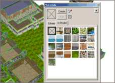 The texture palette that I developed for texture-mapping. This was closely based on the Nottingham Uni panorma created by me