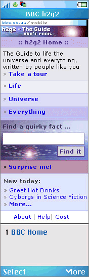 Final screens for h2g2