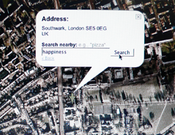 locate happiness on google maps